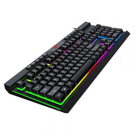  Havit KB500L Backlit Multi Function Black USB Wired Gaming Keyboard with Bangla